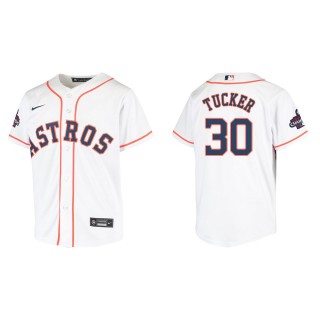 Kyle Tucker Youth Houston Astros White 2022 World Series Champions Home Replica Jersey