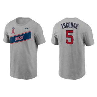 Los Angeles Angels Eduardo Escobar Gray Little League Classic Wordmark T-Shirt
