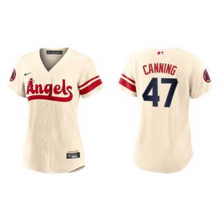 Griffin Canning Women's Los Angeles Angels Nike Cream 2022 City Connect Replica Team Jersey