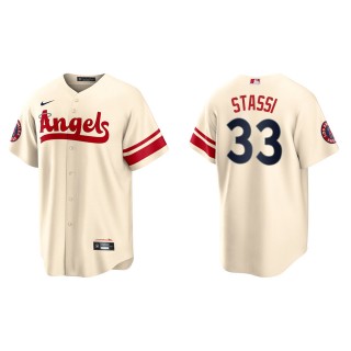 Max Stassi Men's Los Angeles Angels Nike Cream 2022 City Connect Replica Player Jersey