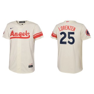 Michael Lorenzen Youth Los Angeles Angels Nike Cream 2022 City Connect Replica Team Jersey