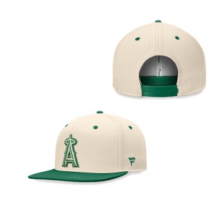 Men's Los Angeles Angels Natural Kelly Green St. Patrick's Day Two-Tone Snapback Hat