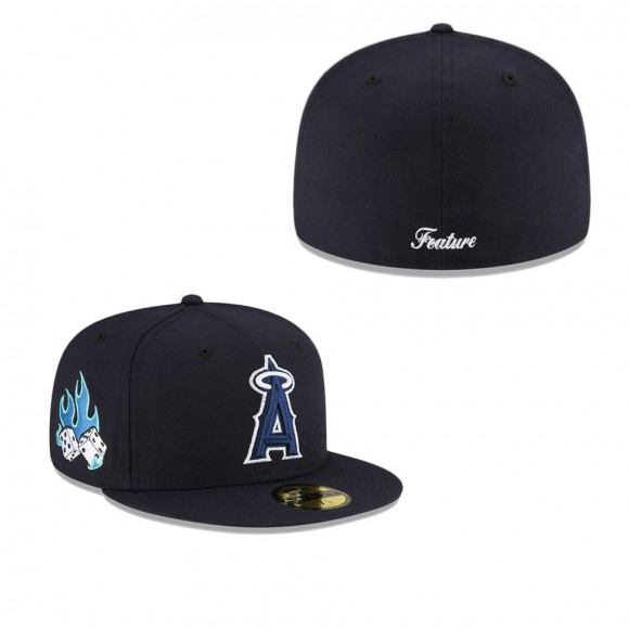 Los Angeles Angels Navy FEATURE x MLB 59FIFTY Fitted Hat