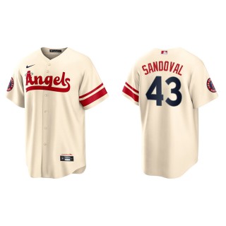 Patrick Sandoval Men's Los Angeles Angels Nike Cream 2022 City Connect Replica Player Jersey