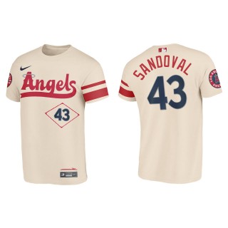 Patrick Sandoval Los Angeles Angels Cream 2022 City Connect T-Shirt