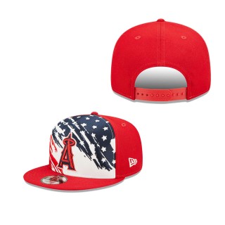 Men's Los Angeles Angels Red 2022 4th of July Independence Day 9FIFTY Snapback Adjustable Hat