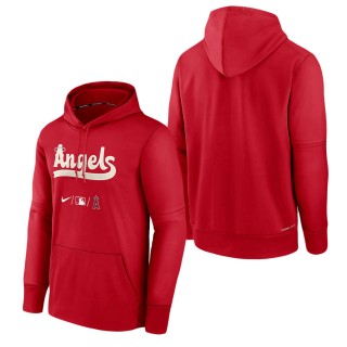 Men's Los Angeles Angels Nike Red 2022 City Connect Authentic Collection Therma Performance Pullover Hoodie