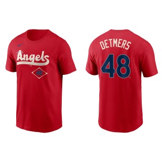 Reid Detmers Men's Los Angeles Angels Nike Red 2022 City Connect Name & Number T-Shirt