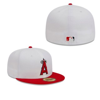 Los Angeles Angels White Optic 59FIFTY Fitted Cap