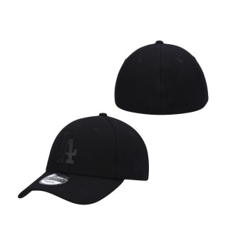 Los Angeles Dodgers Black on Black 49FORTY Fitted Hat