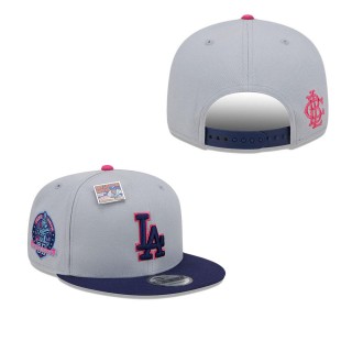 Los Angeles Dodgers Gray Navy Raspberry Big League Chew Flavor Pack 9FIFTY Snapback Hat