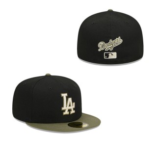 Los Angeles Dodgers Khaki Green Fitted Hat