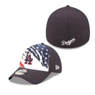 Men's Los Angeles Dodgers Navy 2022 4th of July Independence Day 39THIRTY Flex Hat