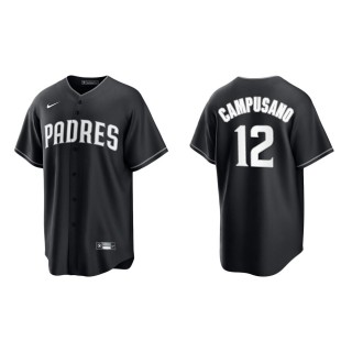Men's San Diego Padres Luis Campusano Black White Replica Official Jersey