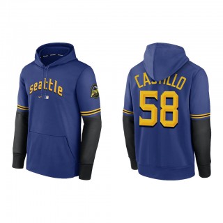 Luis Castillo Seattle Mariners Royal 2023 City Connect Pregame Performance Pullover Hoodie