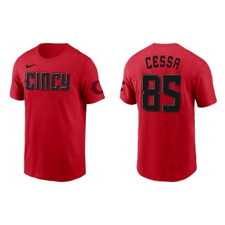 Luis Cessa Cincinnati Reds Red 2023 City Connect T-Shirt
