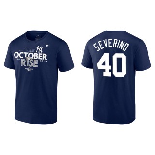 Luis Severino New York Yankees Navy 2022 Postseason Locker Room T-Shirt