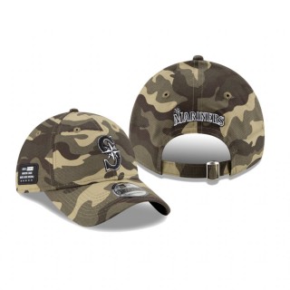 Seattle Mariners Camo 2021 Armed Forces Day 9TWENTY Adjustable Hat