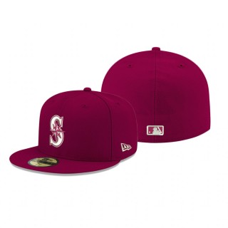 Mariners Logo Cardinal 59FIFTY Fitted Cap