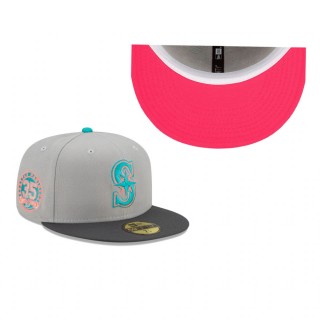 Mariners Gray Pink Under Visor 59FIFTY Hat