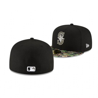 Mariners Black Camo Star Viz 59FIFTY Fitted Hat