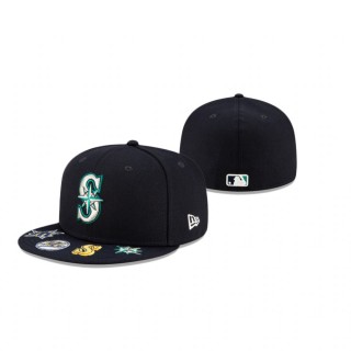 Mariners Navy Visor Hit 59Fifty Fitted Hat