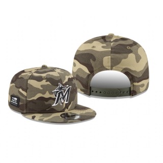 Miami Marlins Camo 2021 Armed Forces Day 9FIFTY Hat