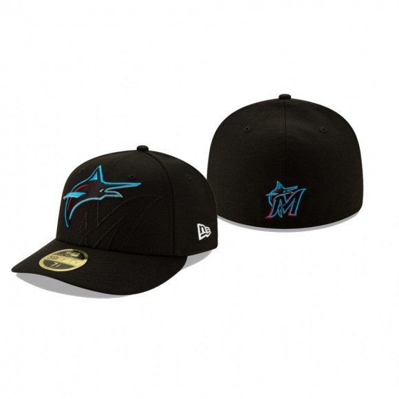 Marlins Elements Black Low Profile 59FIFTY Hat