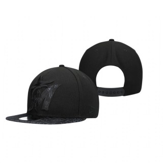 Miami Marlins Black Logo Maze 9FIFTY Snapback Hat