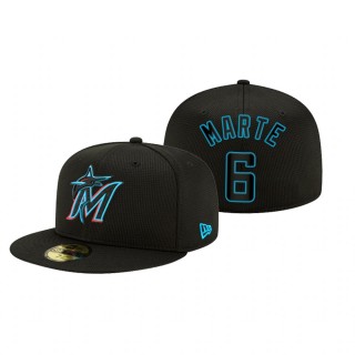 Marlins Starling Marte Black 2021 Clubhouse Hat