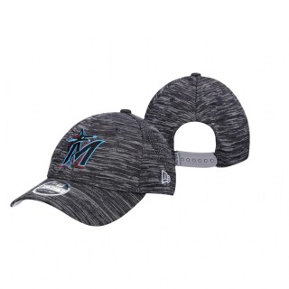 Miami Marlins Gray Tech 9FORTY Stretch Snapback Hat