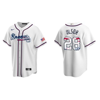 Matt Olson Atlanta Braves White 2022 4th of July Independence Day Home Replica Jersey