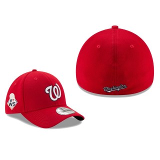 Men's Nationals Red 2019 World Series 39THIRTY Flex Side Patch Hat