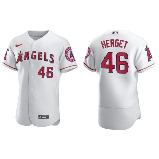 Jimmy Herget Angels White Authentic Home Jersey
