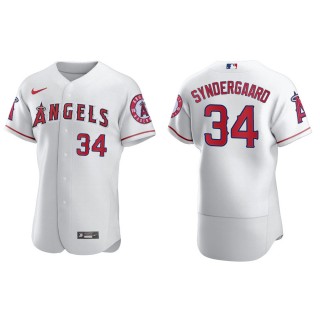 Noah Syndergaard Angels White Authentic Home Jersey