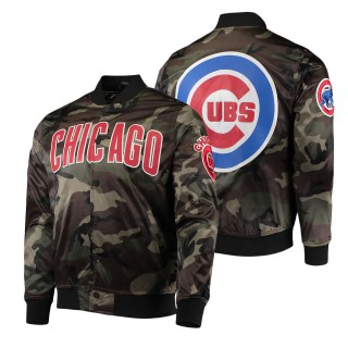 Chicago Cubs Pro Standard Camo Satin Full-Snap Jacket