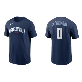 Marcus Stroman Cubs Navy 2021 City Connect  T-Shirt