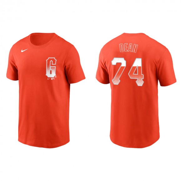 Austin Dean Giants Orange 2021 City Connect  T-Shirt