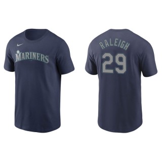 Cal Raleigh Mariners Navy Name & Number Nike T-Shirt