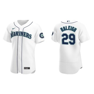 Cal Raleigh Mariners White Authentic Home Jersey