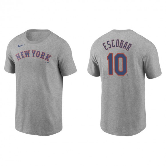 Eduardo Escobar Mets Gray Name & Number Nike T-Shirt