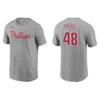 Corey Knebel Phillies Gray Name & Number Nike T-Shirt
