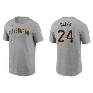 Greg Allen Pirates Gray Name & Number Nike T-Shirt