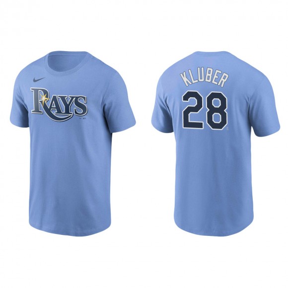 Corey Kluber Rays Light Blue Name & Number Nike T-Shirt
