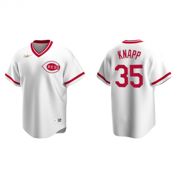Andrew Knapp Reds White Cooperstown Collection Home Jersey