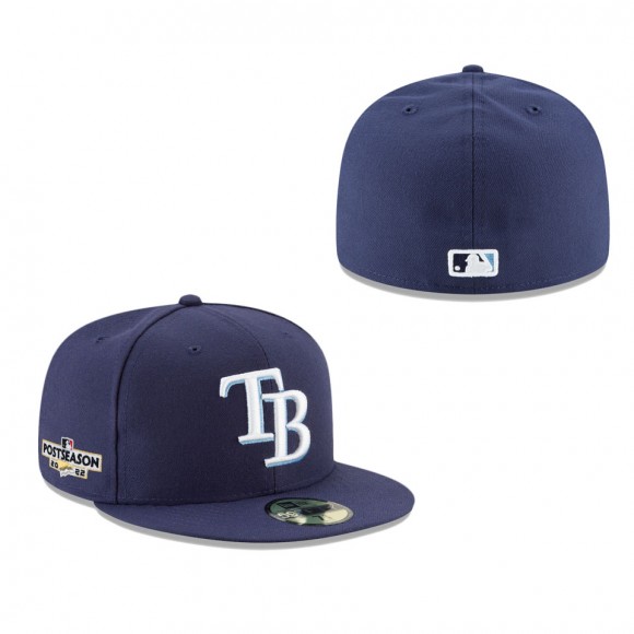 Men's Tampa Bay Rays Navy 2022 Postseason Side Patch 59FIFTY Fitted Hat