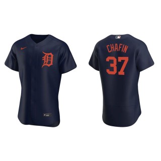 Men's Tigers Andrew Chafin Navy Authentic Jersey