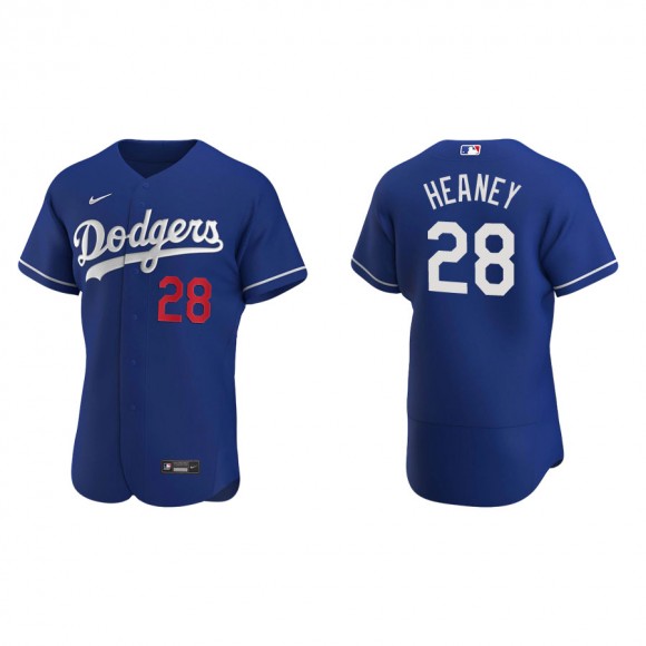 Men's Dodgers Andrew Heaney Royal Authentic Alternate Jersey