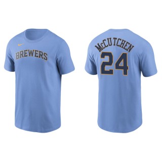 Men's Brewers Andrew McCutchen Light Blue Name & Number Nike T-Shirt