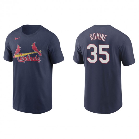 Men's St. Louis Cardinals Austin Romine Navy Name & Number T-Shirt